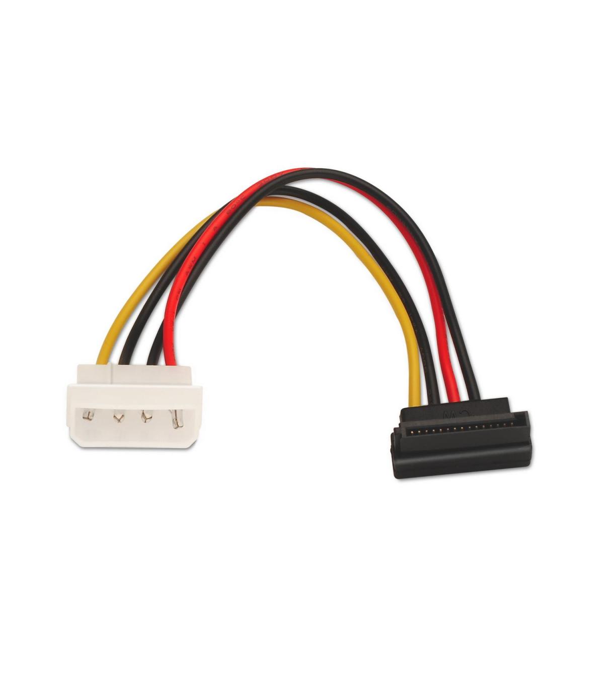 CABLE AISENS SATA ALIMENTACION ACODADO MOLEX 4PIN M-SATA H 16CM