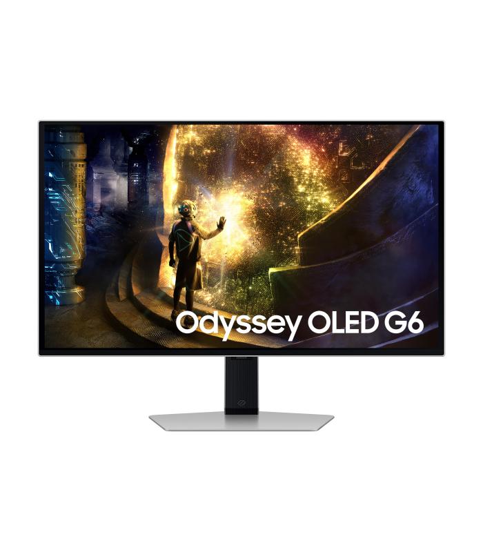 Smart Monitor Gaming Samsung OLED Odyssey G6 S27DG610SU 27'  QHD  0.03ms  240Hz  VA  Regulable En Altura  Smart TV  Plata