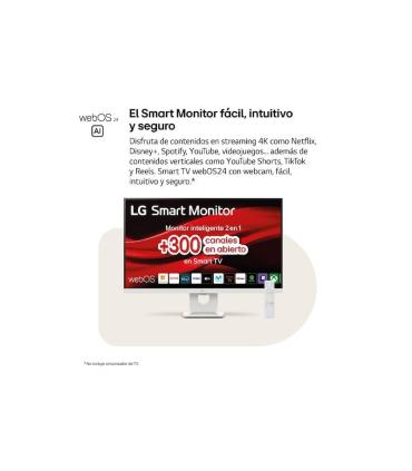 MONITOR LG 27U731SA-W - MONITOR MYVIEW 27", PANEL IPS, (3840 X 2160), 60HZ, 5MS (GTG), WEBOS 24, DCI-P3 90%, AJUSTE EN INCLINAC