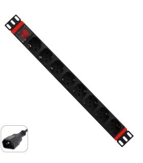 WP Regleta 19\" 8 Tomas Schuko On/Off switch