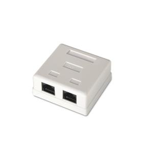 ROSETA DE SUPERFICIE AISENS RJ45 CAT.6 UTP 2 TOMAS BLANCO