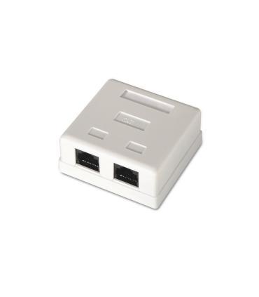 ROSETA DE SUPERFICIE AISENS RJ45 CAT.6 UTP 2 TOMAS BLANCO