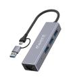 EWENT EW1159 Hub USB 3 PUERTOS 3.1+1 P.GIG USB-C-A