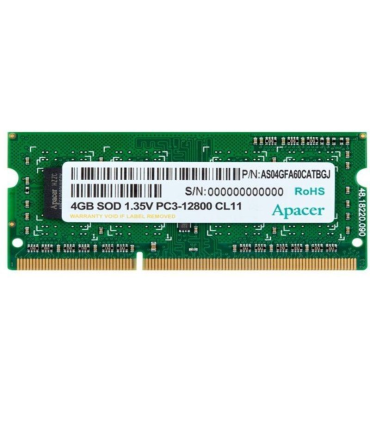 Memoria RAM Apacer DV.04G2K.KAM 4GB/ DDR3L/ 1600MHz/ 1.35V/ SODIMM