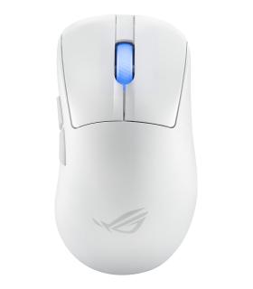 ASUS ROG Keris II Ace Wireless AimPoint White Ratn Mano Derecha RF Wireless + Bluetooth + USB Type-A Ptico 42000 DPI