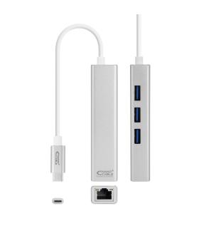 Nanocable Conversor USB-C Ethernet +3xUSB 3.0