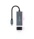 Nanocable Conversor USB-C A Ethernet Gigabit 10 100 1000 Mbps, Aluminio, Gris, 15 Cm
