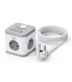 REGLETA CUBO EWENT BLOQUE 3 TOMAS SHUCKO & 2 USB-A & 2USB-C