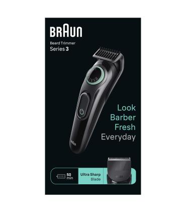 Afeitadora Braun BeardTrimmer Series 3 BT3411  Con Batera  2 Accesorios