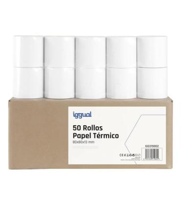 Iggual Caja 50 Rollos Papel Trmico Sin BPA 80x80