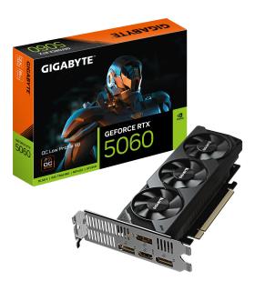 GIGABYTE GeForce RTX 5060 OC Low Profile 8G Tarjeta Grfica - 8GB GDDR7, 128bit, PCI-E 5.0, 2512 MHz Frecuencia Del Ncleo, 3 X Di