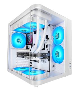 Caja Gaming Semitorre Mars Gaming MC-CURV  Blanca