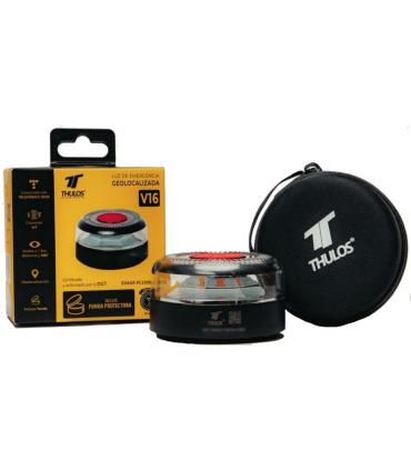 Luz baliza de emergencia para coche Thulos TH-V16-2/ Homologada/ Base Imantada/ Geolocalizable/ Funciona a Pilas/ Incluye Funda