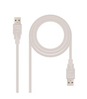 Cable USB 2.0 Nanocable 10.01.0304  USB Macho - USB Macho  3m  Beige