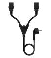 CABLE ALIMENTACION CEE7/M - 2XC13/H 3 M 10.22.0100-L300  NANOCABLE