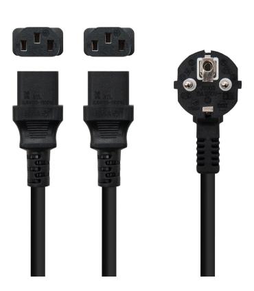 CABLE ALIMENTACION CEE7 M - 2XC13 H 3 M 10.22.0100-L300  NANOCABLE