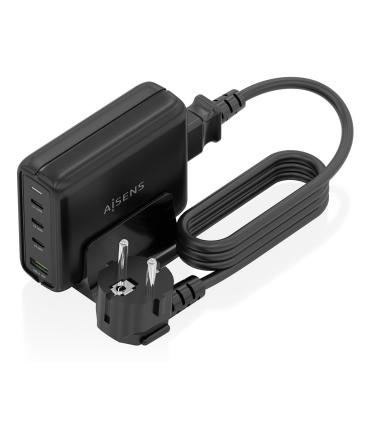 CARGADOR SOBREMESA GAN AISENS ASCH-140W4P056-BK  3XUSBTIPO-C  1XUSB  140W