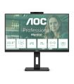 Monitor Profesional AOC 24P3QW 23.8'/ Full HD/ Webcam/ Multimedia/ Regulable En Altura/ Negro