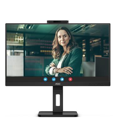 Monitor Profesional AOC 24P3QW 23.8'  Full HD  Webcam  Multimedia  Regulable En Altura  Negro