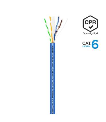 Bobina De Cable RJ45 UTP AWG24 LSZH CPR Dca Aisens A135-0663 Cat.6  305m  Azul