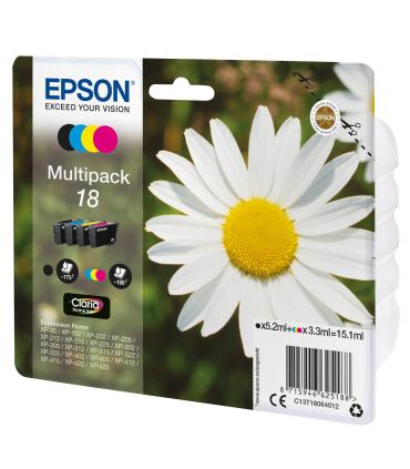 PACK DE CARTUCHOS 4 COLORES (CMYK) EPSON 18