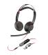 Auriculares Poly Blackwire 5220 USB-C + 3.5 mm + Adaptador USB-C/A/ con Micrfono/ Jack 3.5 - USB Tipo-C/ Bulk/ Negros