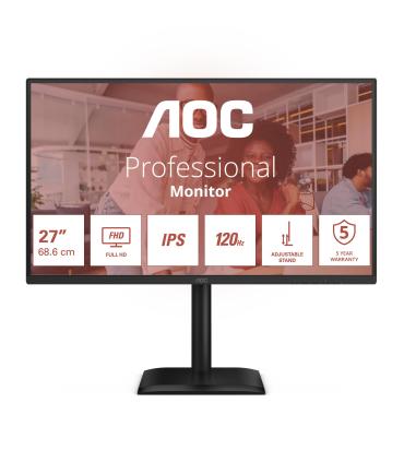 Monitor Profesional AOC 27E4U 27'  Full HD  Multimedia  Regulable En Altura  Negro