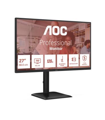 Monitor Profesional AOC 27E4U 27'  Full HD  Multimedia  Regulable En Altura  Negro