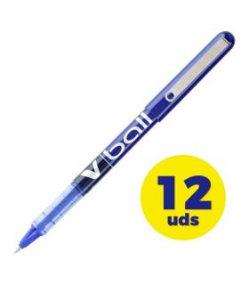 Caja de Bolgrafos de Tinta Lquida Pilot V-Ball NVB7A/ 12 unidades/ Azules