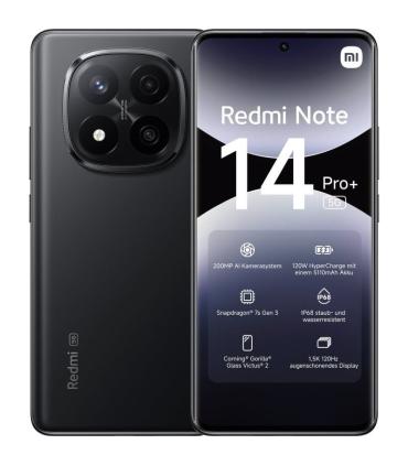 Smartphone Xiaomi Redmi Note 14 Pro+ 12GB/ 512GB/ 6.67\'/ 5G/ Negro