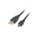 CABLE USB LANBERG 2.0 MACHO/MINI A USB-A MACHO 0.3M (CANON) NEGRO