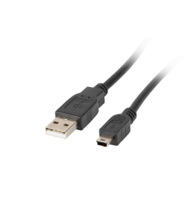 CABLE USB LANBERG 2.0 MACHO/MINI A USB-A MACHO 0.3M (CANON) NEGRO