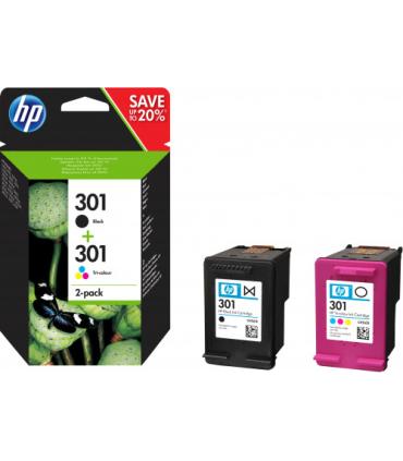 TINTA HP NEGRO HP301 PACK (NEGRO/TRICOLOR) N9J72AE