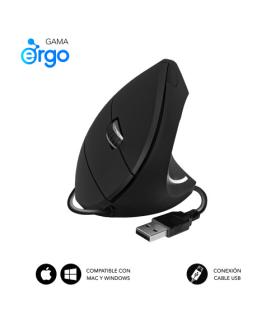 SUBBLIM Ratn GLIDE VERTICAL ERGO WIRED MOUSE BLACK