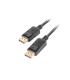 CABLE LANBERG DISPLAYPORT 4K V1.2 MACHO/MACHO 0.5M NEGRO