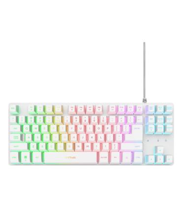 Teclado Gaming Trust Gaming GXT 833 Thado TKL 25896  Blanco