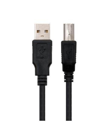 Cable USB 2.0 Impresora Nanocable 10.01.0104-BK  USB Tipo-B Macho - USB Macho  3m  Negro