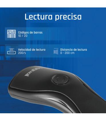Iggual Lector Cdigo Barras 2D USB Botn Soporte