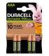 Pack De 4 Pilas AAA Duracell HR03-A  1.2V  Recargables