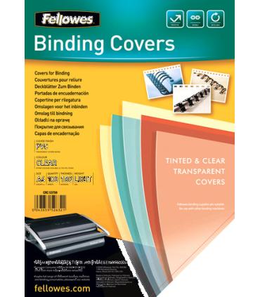 PACK 100 PORTADAS PVC TRANSPARENTE CRISTAL 180 MICRAS A4 FELLOWES 5375901