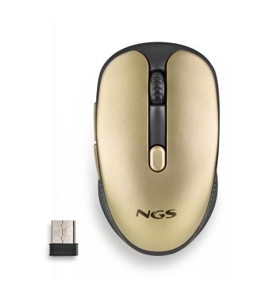 NGS - Ratn Inalmbrico EVO RUST GOLD - Recargable - Botones Silenciosos - 800 1200 1600 Dpi - Dorado