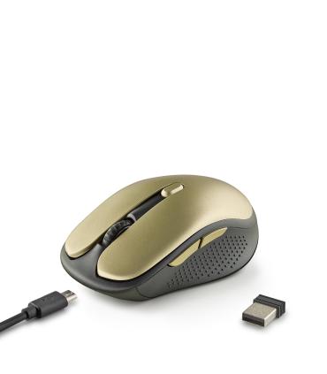 NGS - Ratn Inalmbrico EVO RUST GOLD - Recargable - Botones Silenciosos - 800 1200 1600 Dpi - Dorado