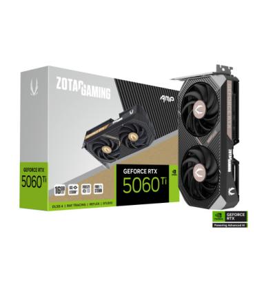VGA ZOTAC RTX 5060 TI 16GB AMP,NV,RTX5060TI,16GB,GDDR7,128BIT,1HDMI+3DP,2 VENTILADORES (ZT-B50620F-10M)