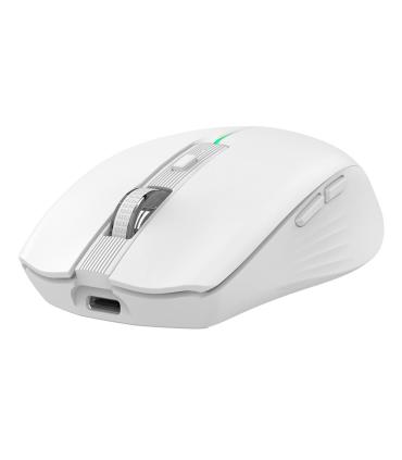 RATON COOLBOX INALAMBRICO GAMING W01 RECARGABLE RGB TIPO-C USB BLANCO