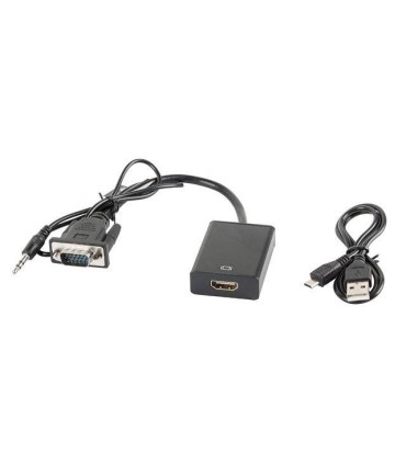 ADAPTADOR LANBERG VGA HEMBRA+AUDIO 3.5MM JACK/HDMI MACHO
