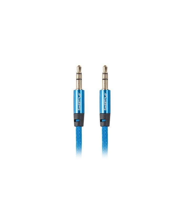 CABLE ESTEREO LANBERG JACK 3.5MM MACHO/JACK 3.5MM MACHO 1M AZUL
