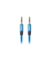 CABLE ESTEREO LANBERG JACK 3.5MM MACHO/JACK 3.5MM MACHO 1M AZUL