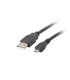 CABLE USB LANBERG 2.0 MACHO/MICRO USB MACHO 1M NEGRO