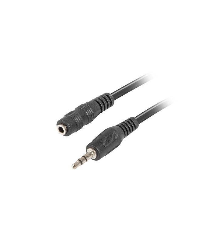 CABLE ESTEREO LANBERG JACK 3.5 MM MACHO/JACK 3.5MM HEMBRA 5M NEGRO