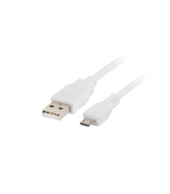 CABLE USB LANBERG 2.0 MACHO/MICRO USB MACHO 1M BLANCO